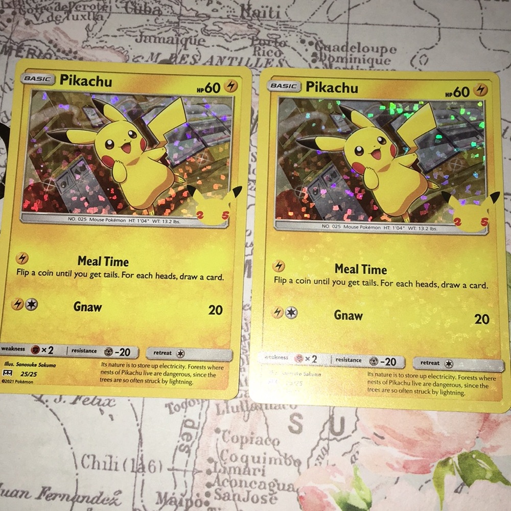 Pokémon cards, Pikachu cards